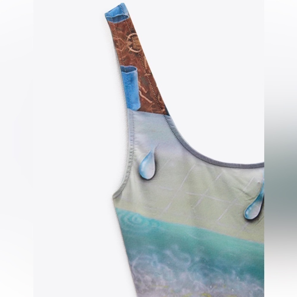 Zara Multicolor Graphic One-Piece Bodysuit - Picture 11 of 12